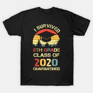 I Survived 8th Grade Funny Quarantine Graduation T-Shirt